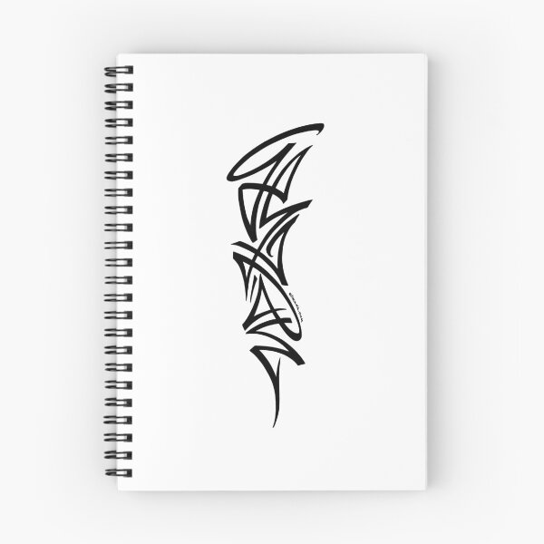 Item preview, Abstract Calligraffiti Tribal Tattoo Brush Strokes Cyberpunk Design designed and sold by elmuna.