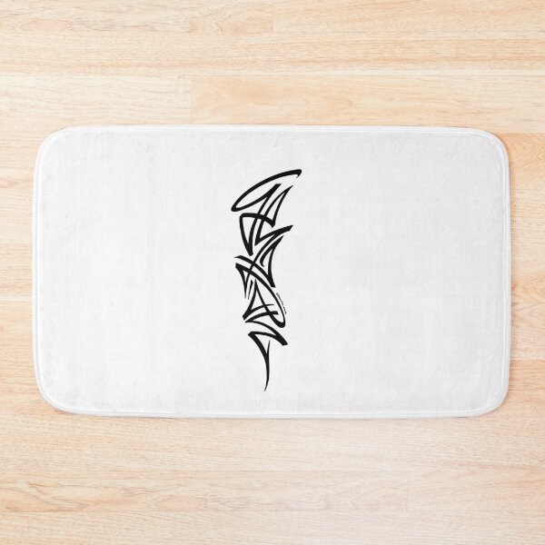 Item preview, Abstract Calligraffiti Tribal Tattoo Brush Strokes Cyberpunk Design designed and sold by elmuna.