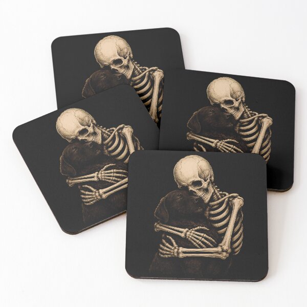 Item preview, Skeleton and Dog Embrace Graphic Design Halloween designed and sold by rafaeltto.