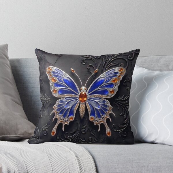 Item preview, Blue and Amber Gothic Butterfly 3D Jewel Design designed and sold by LuisWorks.