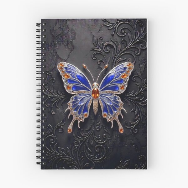 Item preview, Blue and Amber Gothic Butterfly 3D Jewel Design designed and sold by LuisWorks.