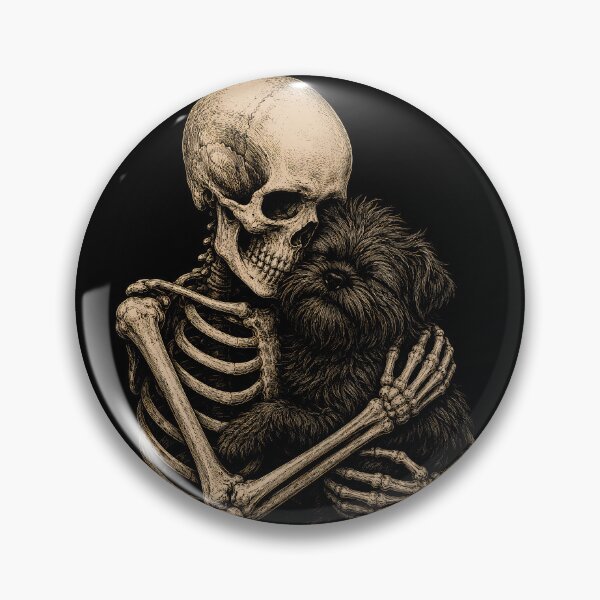Item preview, Skeleton and Dog Embrace Illustration Halloween designed and sold by rafaeltto.