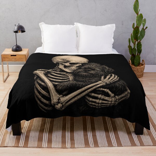Item preview, Skeleton and Dog Embrace Illustration Halloween designed and sold by rafaeltto.