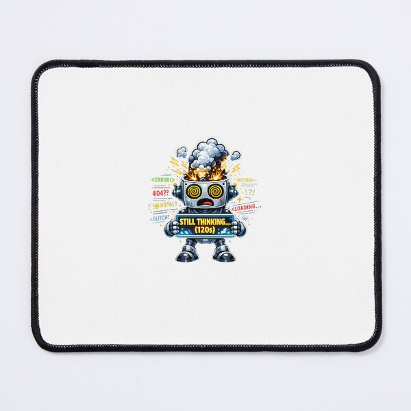 Item preview, Still Thinking AI Reasoning Meltdown Sticker and T-Shirt | Coder Gift designed and sold by PixelForge Studio2.
