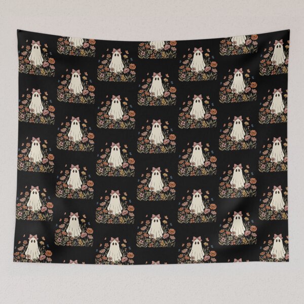 Item preview, Pink Bow Ghost Wildflower Field designed and sold by Roy & Tiffany.