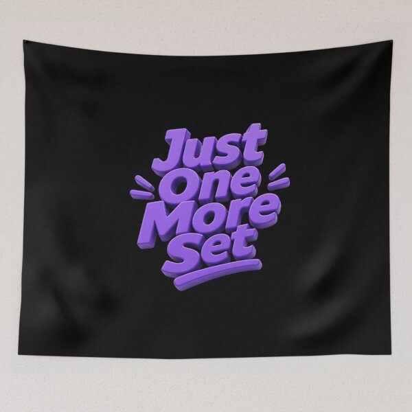 Item preview, Just One More Set – Funny Gym Motivation Typography Design designed and sold by ManggaeJM.