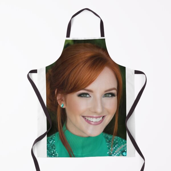 Item preview, Beauty - Redheaded Woman with Radiant Makeup, Contemporary Portrait with Bold Colors designed and sold by Beat-It.