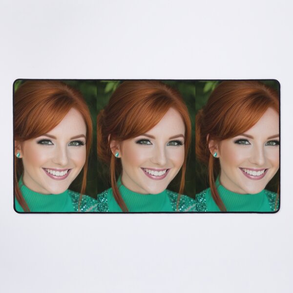 Item preview, Beauty - Redheaded Woman with Radiant Makeup, Contemporary Portrait with Bold Colors designed and sold by Beat-It.