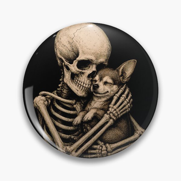 Item preview, Skeleton Embracing Adorable Chihuahua Design Halloween designed and sold by rafaeltto.