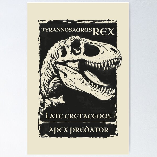 Item preview, Tyrannosaurus Rex Skull - Vintage Linocut Paleontology T-Rex designed and sold by cyareq.