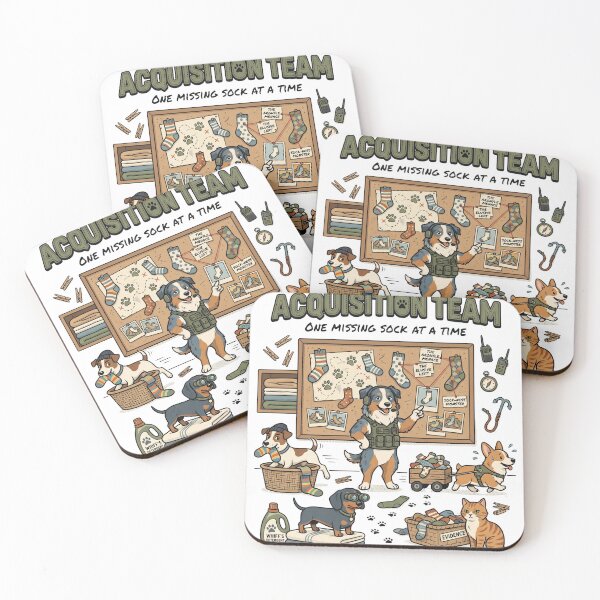 Item preview, Sock Acquisition Team | Funny Dog Lover Design | Dog Laundry Humor Illustration | Pet Lifestyle Graphic designed and sold by SAJ Design Studio.