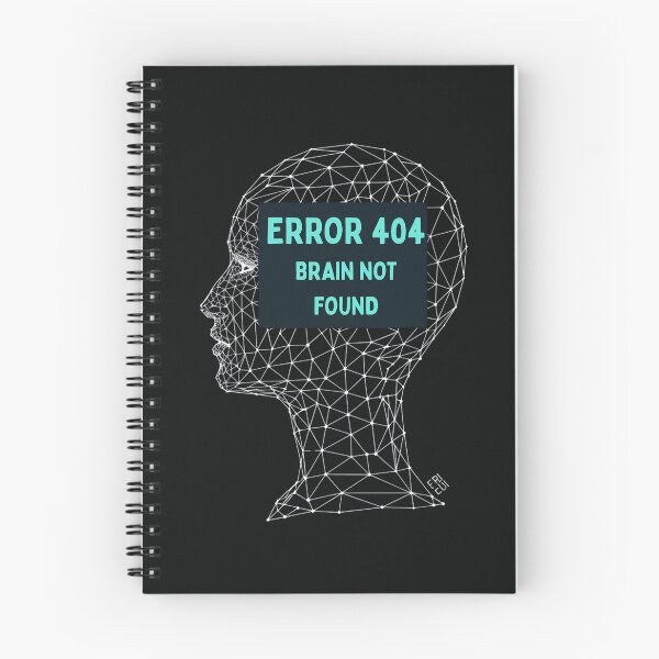 Item preview, Error 404 Brain Not Found - Funny Student Art designed and sold by STATIC SOUL.