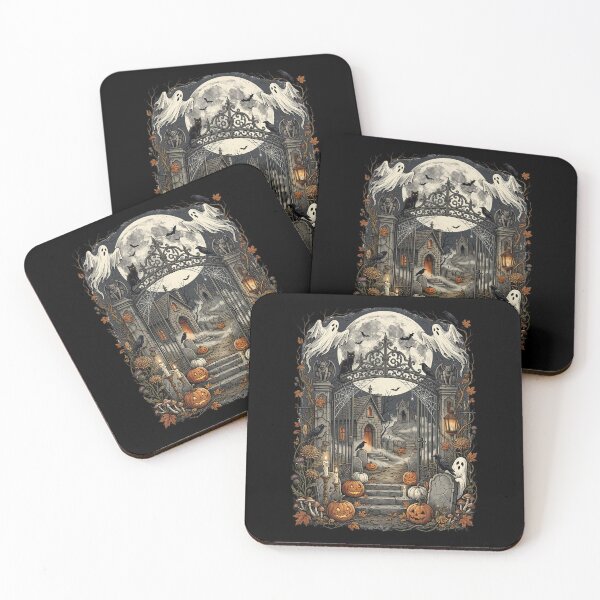 Item preview, Haunted Cemetery Gate Ghosts Moon designed and sold by Roy & Tiffany.