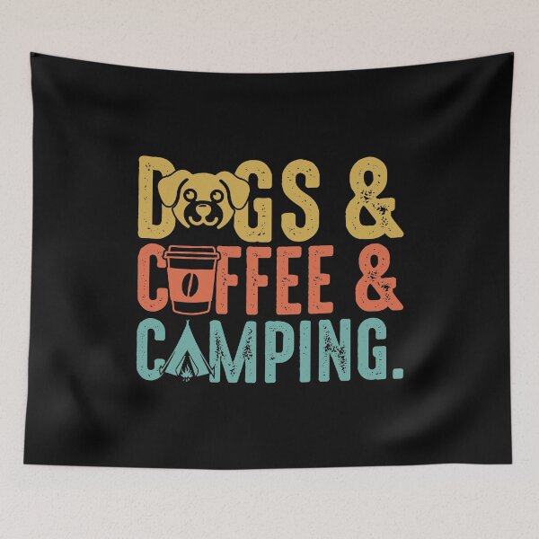 Item preview, Funny Camping Coffee Dog Lover Summer Outdoor Adventure designed and sold by smartrocket.