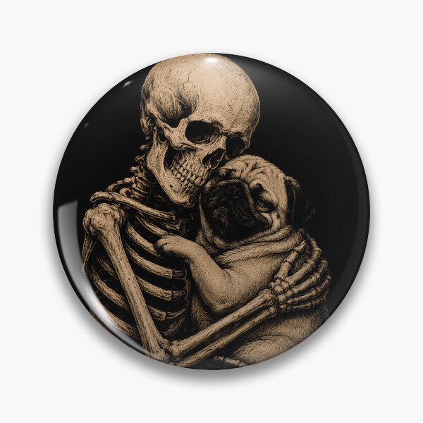 Item preview, Skeleton and Pug Embrace Design Halloween designed and sold by rafaeltto.
