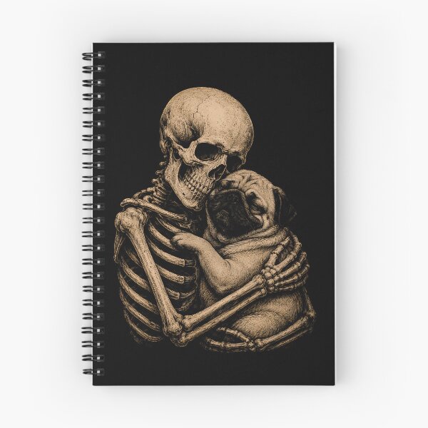 Item preview, Skeleton and Pug Embrace Design Halloween designed and sold by rafaeltto.