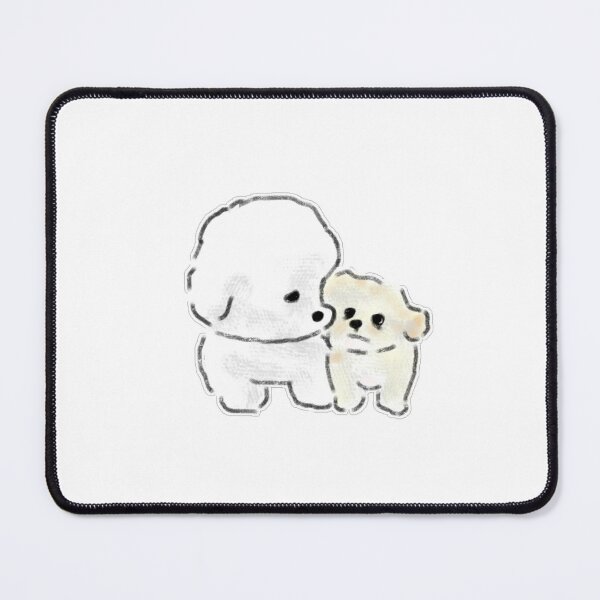 Item preview, Two Cute Fluffy Bichon and Poodle Art designed and sold by raun.draw.