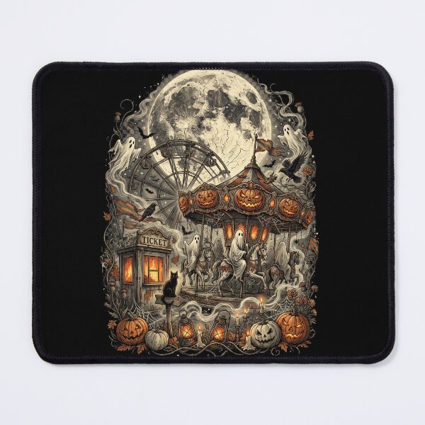 Item preview, Haunted Carousel Ghost Carnival Moon designed and sold by Tiffany Roy.