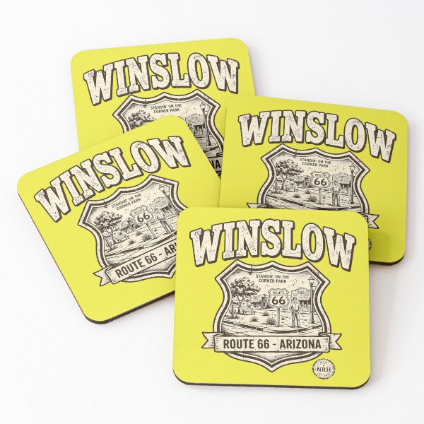 Item preview, Vintage Route 66 Winslow Arizona Corner Emblem designed and sold by Normandy Road Heritage.