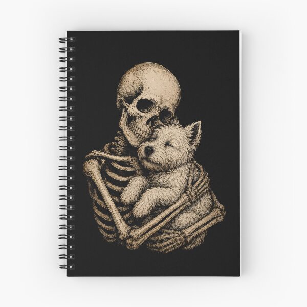 Item preview, Skeleton cuddling a dog vintage illustration halloween designed and sold by rafaeltto.