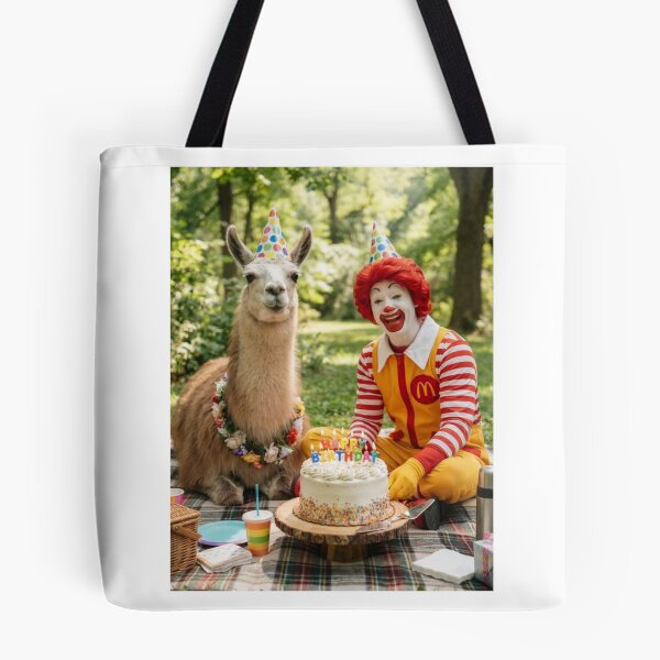 Item preview, Ronald mcdonald llama picnic llamas animal pet nature meme memes funny parody christmas birthday  designed and sold by CheeseBlueprint.