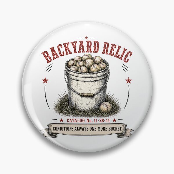 Item preview, Backyard Relic Baseball Bucket | Vintage Museum Specimen Style Baseball Dad Gift designed and sold by Mikoff04-arts.
