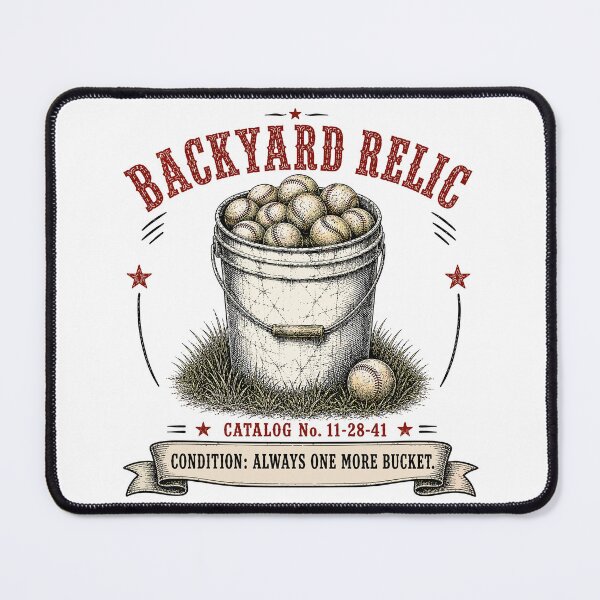 Item preview, Backyard Relic Baseball Bucket | Vintage Museum Specimen Style Baseball Dad Gift designed and sold by Mikoff04-arts.