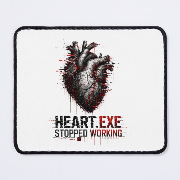 Item preview, HEART.EXE STOPPED WORKING – Dark Glitch Anatomical Heart designed and sold by UnglaublichGut.