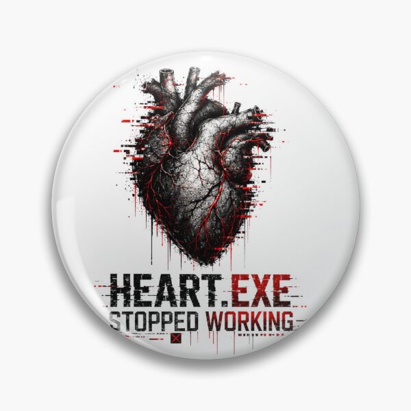 Item preview, HEART.EXE STOPPED WORKING – Dark Glitch Anatomical Heart designed and sold by UnglaublichGut.