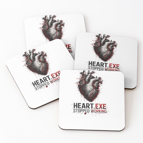 Item preview, HEART.EXE STOPPED WORKING – Dark Glitch Anatomical Heart designed and sold by UnglaublichGut.