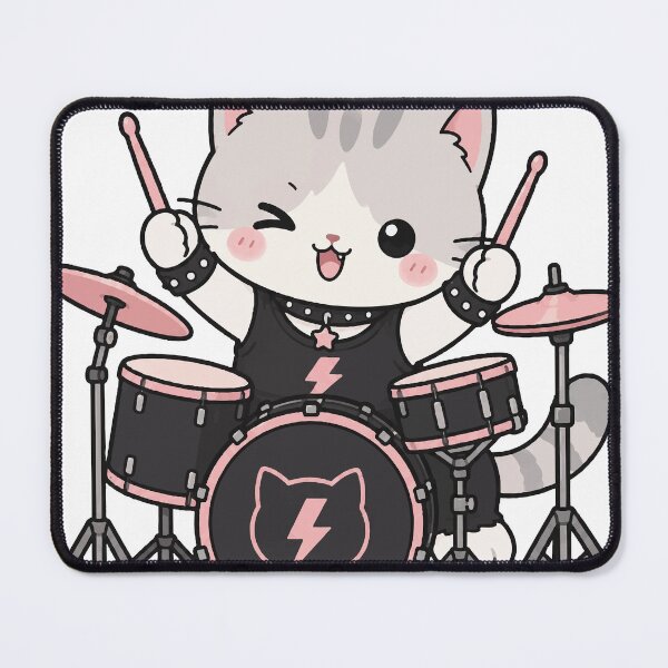 Item preview, Rock Cat Drummer designed and sold by KingOfRockk.