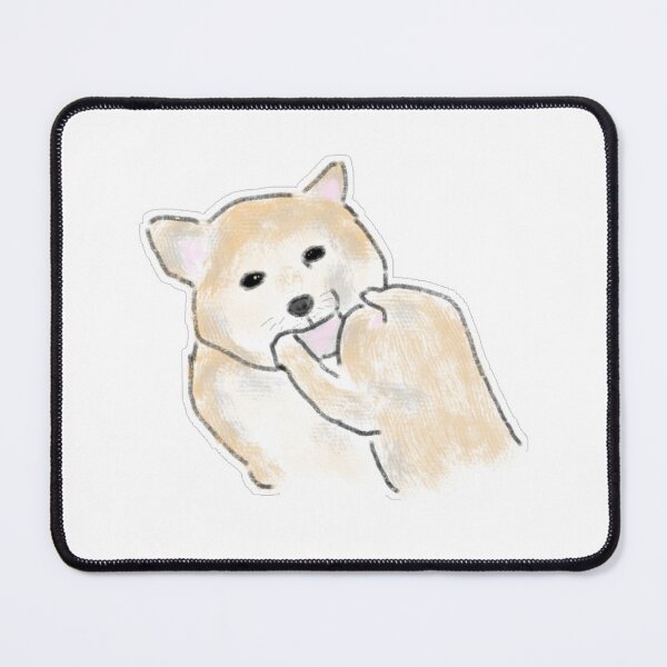 Item preview, Shiba Inu Licking Paw Funny Dog Art designed and sold by raun.draw.