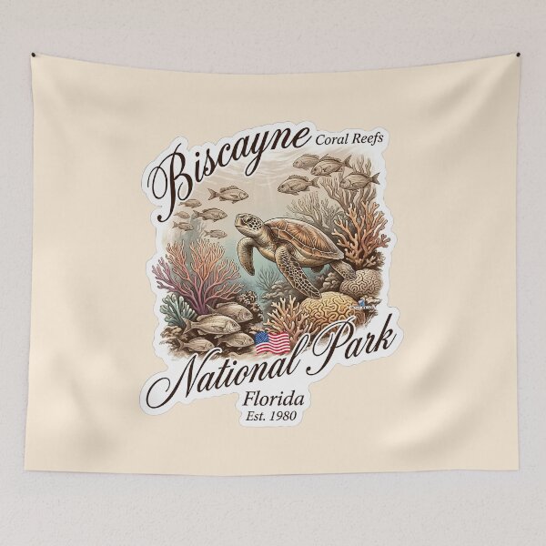 Item preview, Biscayne Coral Reef Vintage designed and sold by EvergreenPark - Tee Studio.