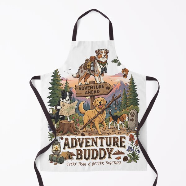 Item preview, Adventure Buddy | Hiking Dog Lover Design | Outdoor Adventure Dog Illustration | Nature Lifestyle Graphic designed and sold by SAJ Design Studio.