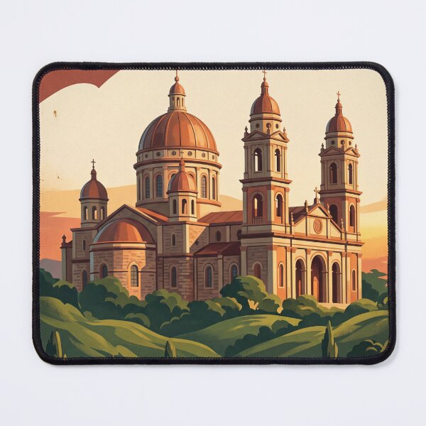 Item preview, Addis Ababa Ethiopia Vintage Travel Poster – Holy Trinity Cathedral & Highland Art designed and sold by Bomax121.