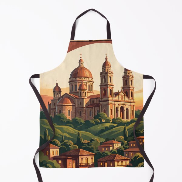 Item preview, Addis Ababa Ethiopia Vintage Travel Poster – Holy Trinity Cathedral & Highland Art designed and sold by Bomax121.