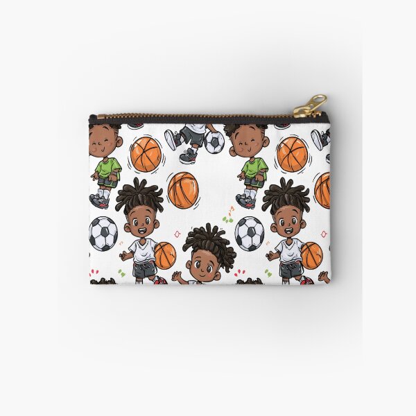 Item preview, Athletic Boys Basketball, Soccer And Locs Print Pattern designed and sold by RichardRags.