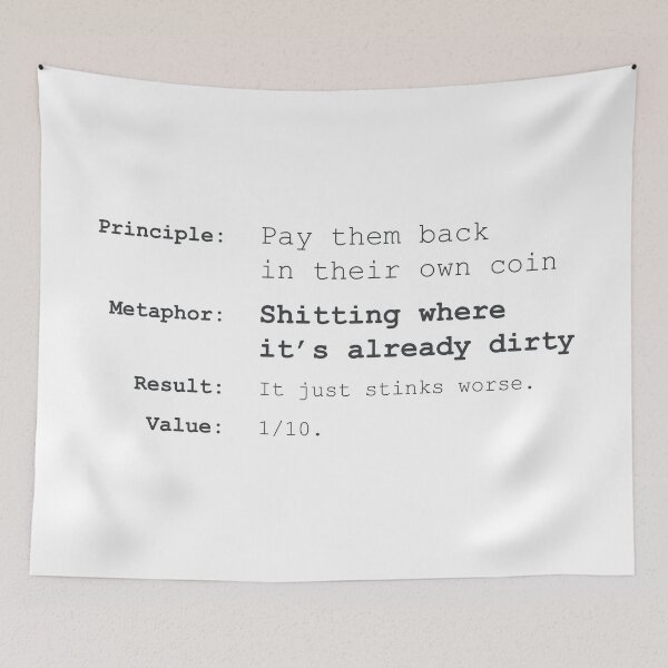 Item preview, Crisis Of Meaning Pay Them Back Typography Poster designed and sold by drTerrens.