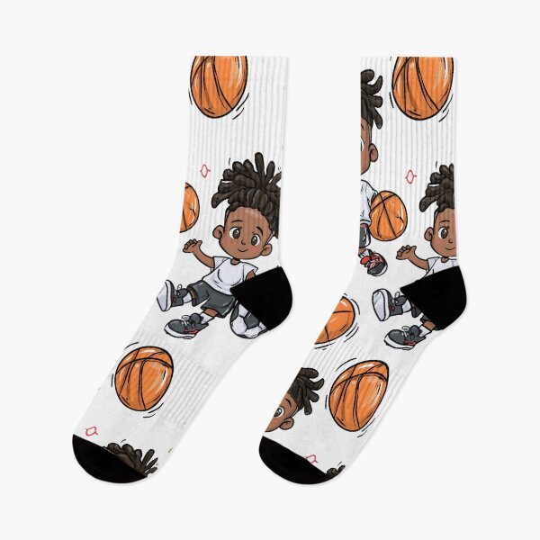 Item preview, Athletic Boys Basketball, Soccer And Locs Print Pattern designed and sold by RichardRags.