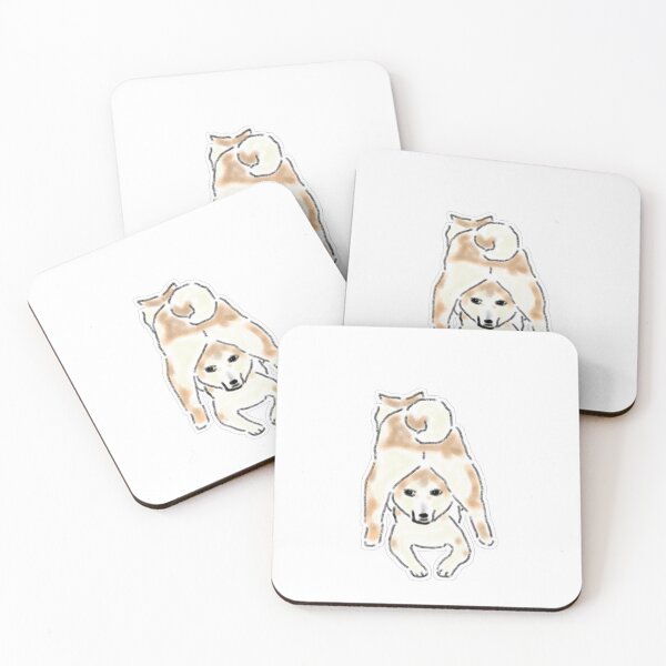 Item preview, Shiba Inu Stretching Funny Dog Butt Art designed and sold by raun.draw.