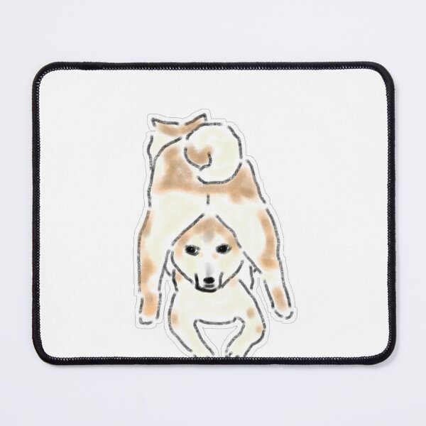 Item preview, Shiba Inu Stretching Funny Dog Butt Art designed and sold by raun.draw.