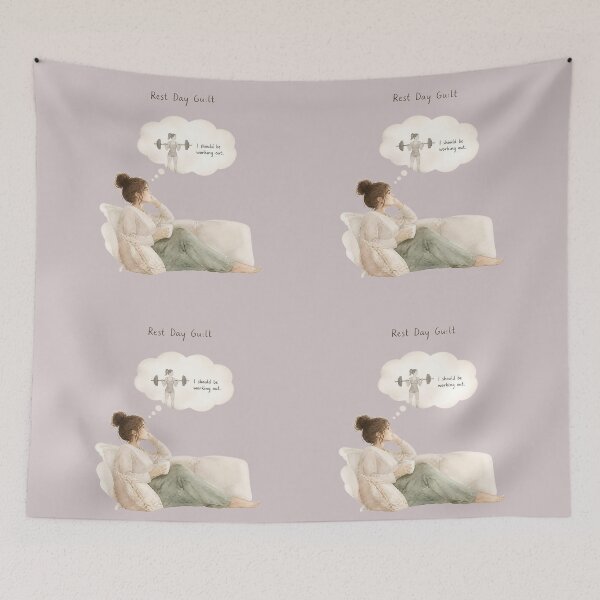 Item preview, Rest Day Guilt – Every Gym Lover's Inner Struggle designed and sold by ManggaeJM.