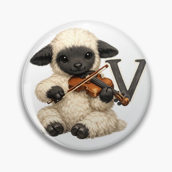 Item preview, Cute Lamb Alphabet Letter Art_V Illustration designed and sold by CottonLamb.