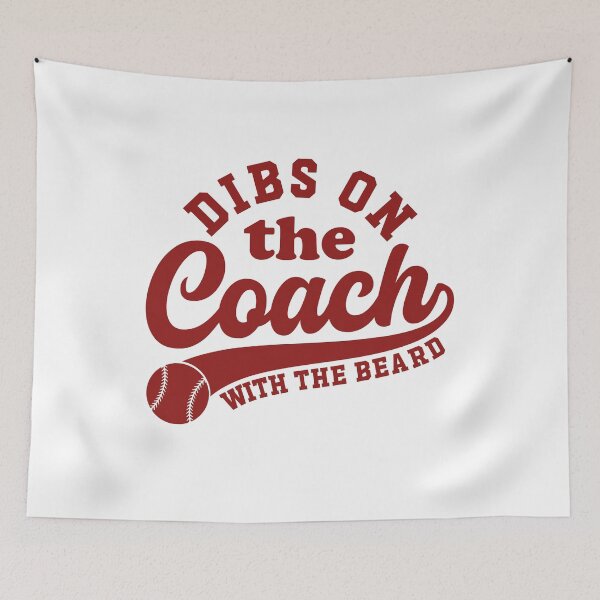 Item preview, Dibs On The Coach with beard Baseball designed and sold by gunaone-design.
