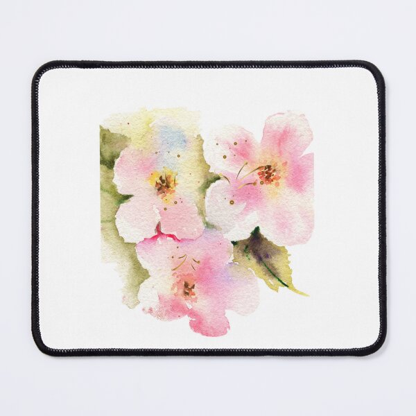 Item preview, pink cherry blossom watercolor floral art designed and sold by introvertarts.