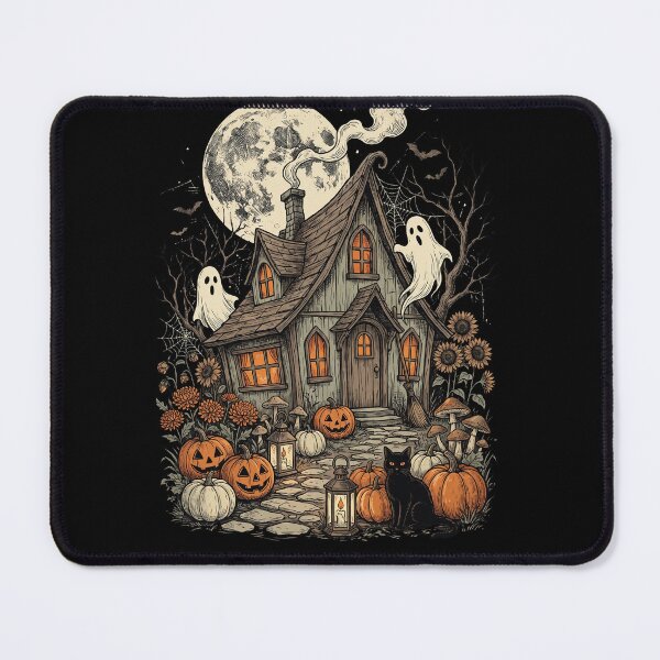 Item preview, Haunted Cottage Ghosts Black Cat designed and sold by Roy & Tiffany.