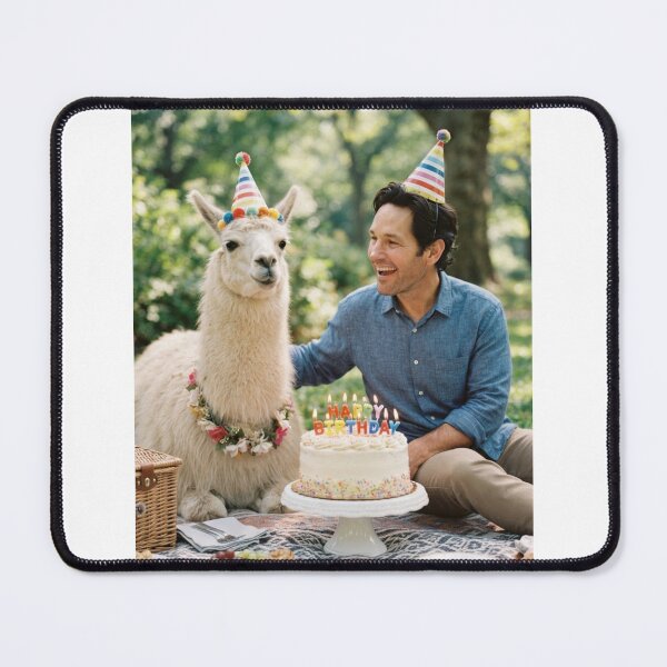 Item preview, Paul rudd Llama picnic llamas animal pet nature meme memes funny parody christmas birthday designed and sold by CheeseBlueprint.