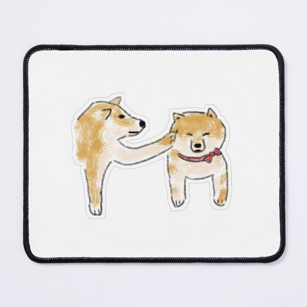 Item preview, Shiba Inu Poking Cheek Cute Dog Friendship Art designed and sold by raun.draw.