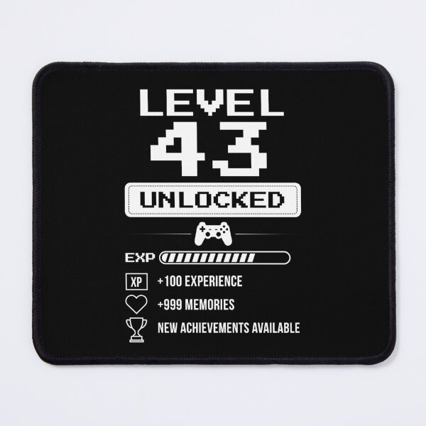 Item preview, Level 43 Unlocked birthday gift designed and sold by NumbersFort.