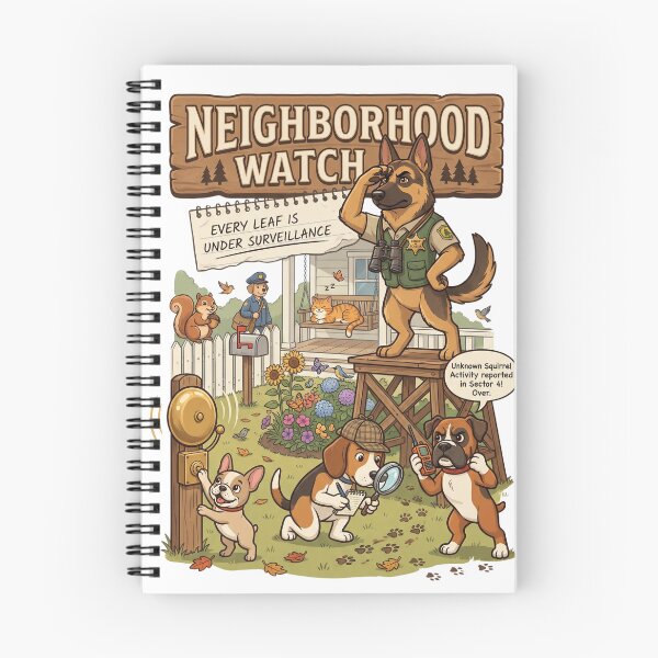 Item preview, Neighborhood Watch | Funny Dog Lover Design | German Shepherd Security Illustration | Pet Lifestyle Graphic designed and sold by SAJ Design Studio.